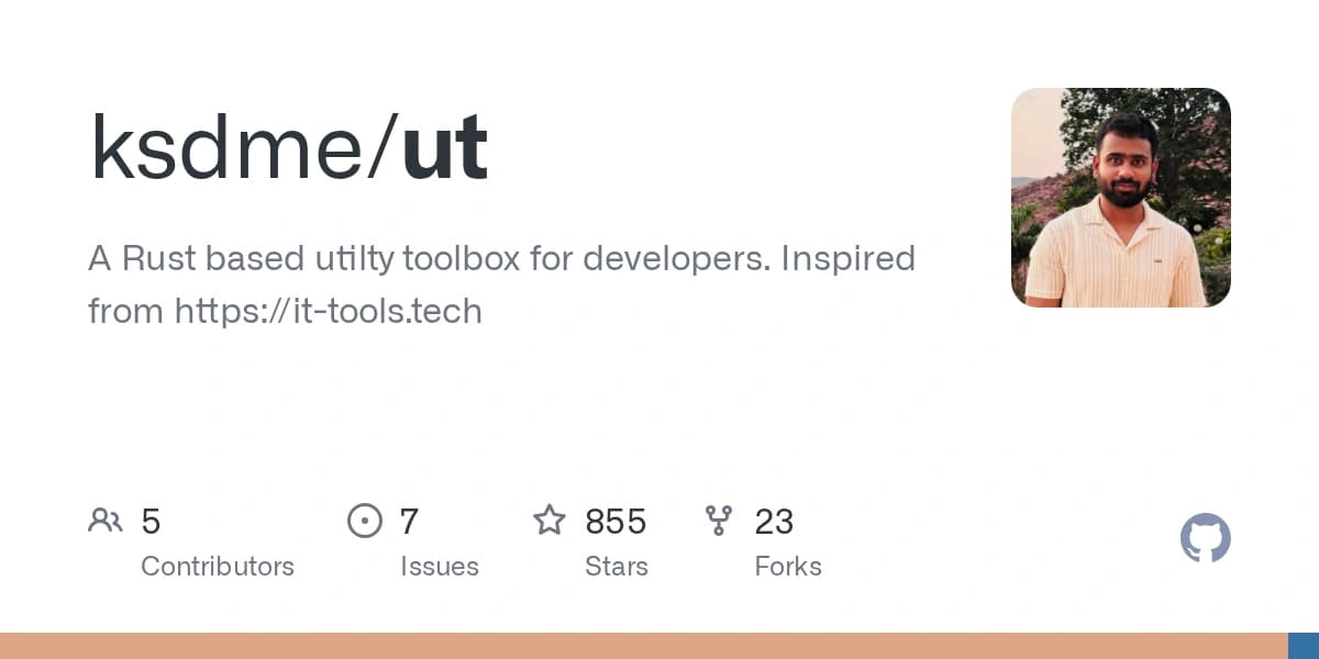 ut: Rust CLI Developer Toolkit