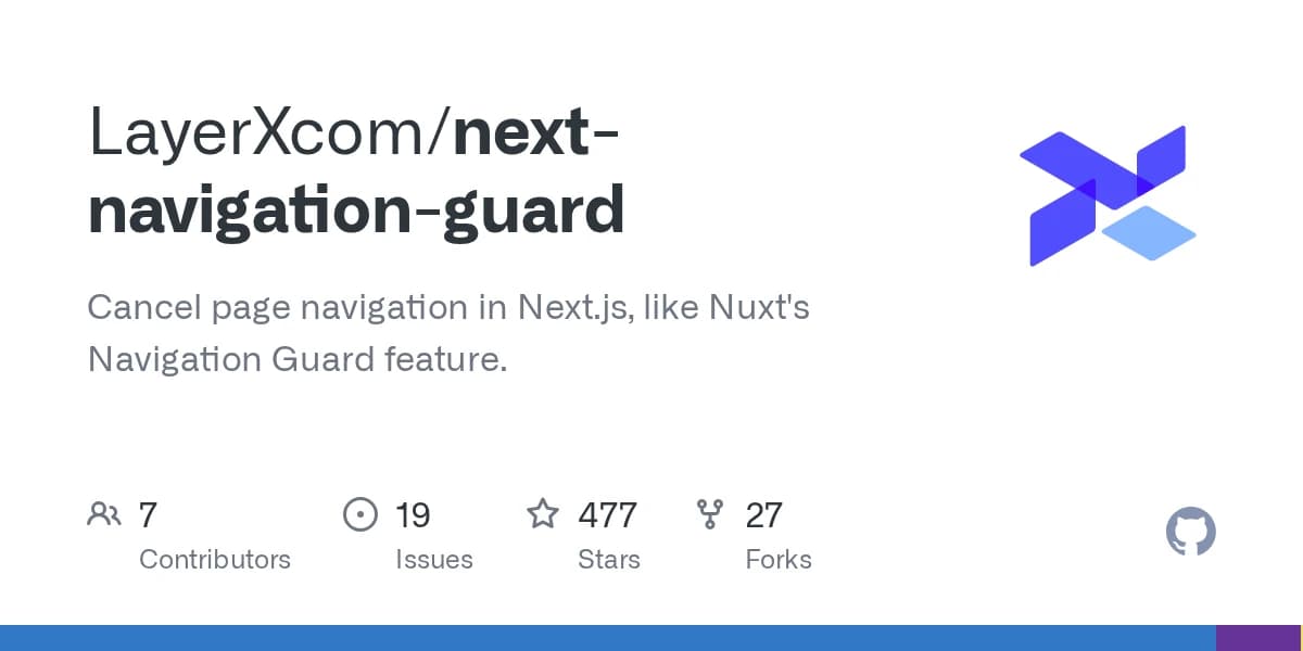 Next.js Navigation Guard