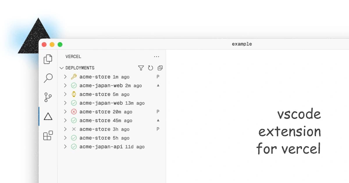 VSCode Vercel Extension